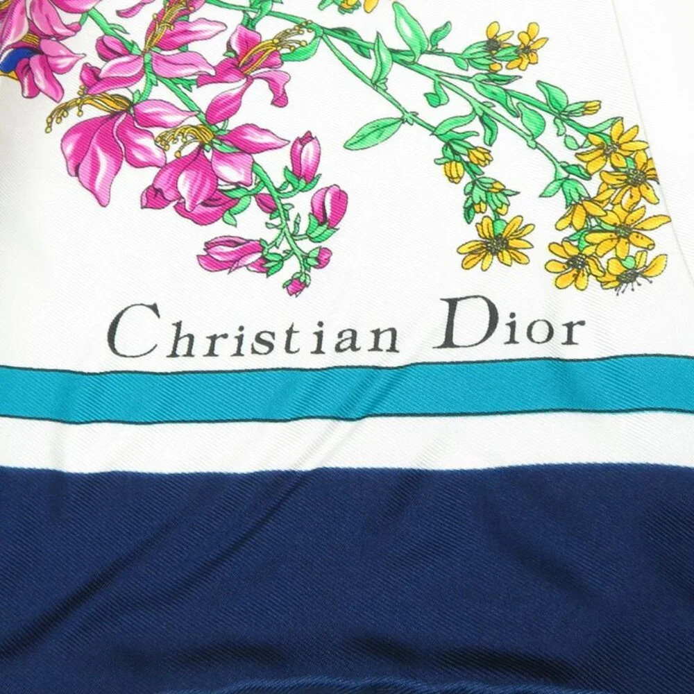Dior Scarf Silk White
